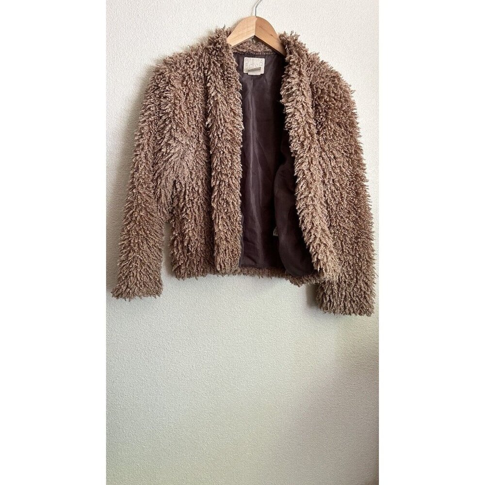 Billabong Fuzzy Jacket Long Sleeve Plush Boho, Medium.